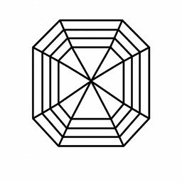 Asscher diamond shape icon