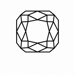 Cushion diamond shape icon