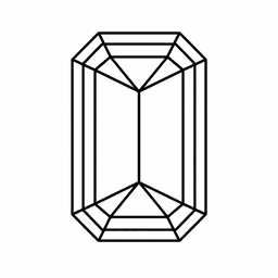Emerald diamond shape icon