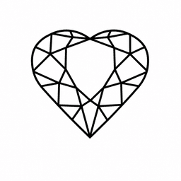 Heart diamond shape icon