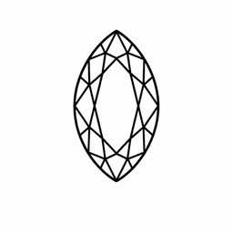 Marquise diamond shape icon