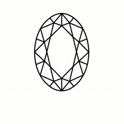 Oval diamond shape icon