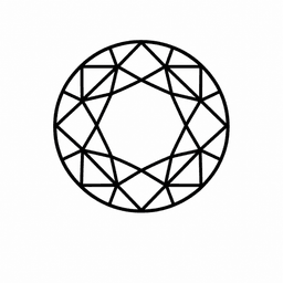 Round diamond shape icon